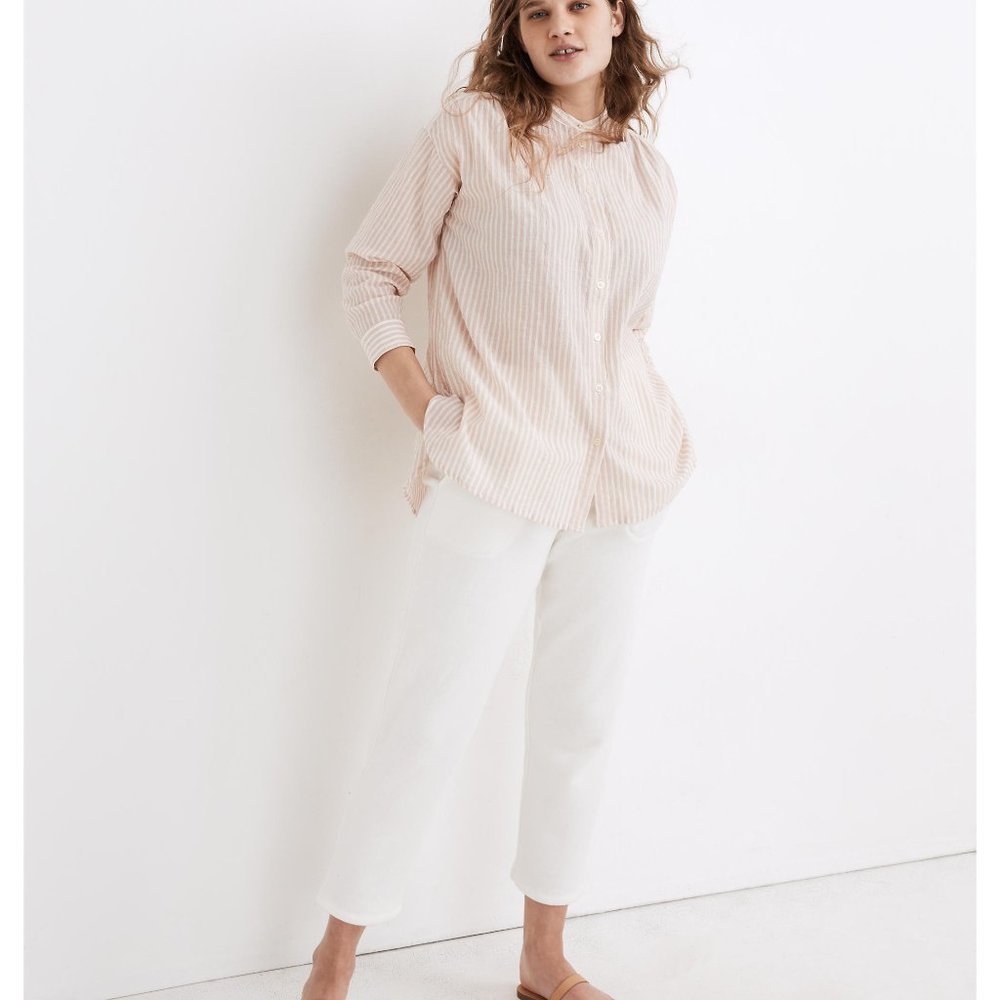 [NWT] Madewell Striped Banded Collar Tunic - Picture 5 of 5
